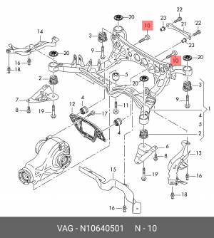 VAG M12X80X1,5 N 106 405 01 VAG