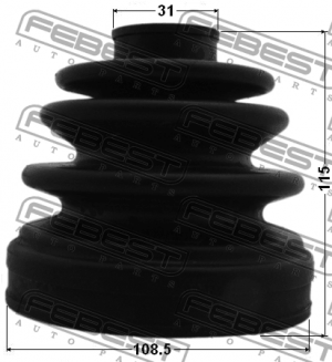 Пыльник ШРУСа внутренний NISSAN PATROL Y62 2010.03- 0415-V75RR 0415-V75RR FEBEST