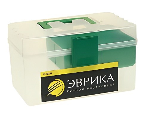 Ящик для инструмента 280х165х163мм прозрачный ЭВРИКА ER-10335 EVRIKA
