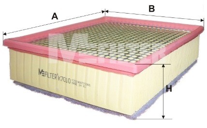 фильтр воздушный!\ Volvo S40 II 2.4i 04>/V70 2.5T/S80 II 2.5T 06> K7010 MFILTER AUTOMOTIVE FILTERS