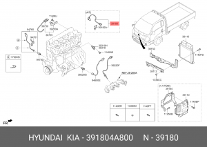 Датчик положения коленвала HYUNDAI Porter 2 (12-) KIA Bongo 3 (12-) (2.5-A2) OE 391804A800 HYUNDAI KIA