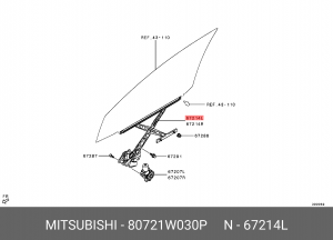 СТЕКЛОПОДЪЕМНИК ЛЕВОЙ ПЕРЕДНЕЙ ДВЕРИ 80721W030P 80721W030P MITSUBISHI