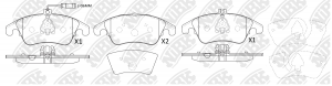 Колодки тормозные MERCEDES C (W204,S204),E (W212,S212,A207) передние (4шт.) NIBK PN0395W NIBK