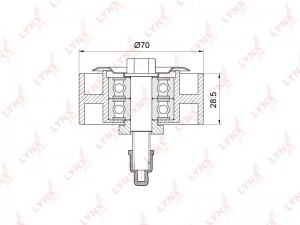 Ролик приводного ремня TOYOTA Fortuner (05-08) LYNX PB-7244 LYNXAUTO