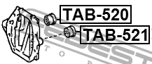 Сайлентблок опоры дифференциала TAB-520 TAB-520 FEBEST