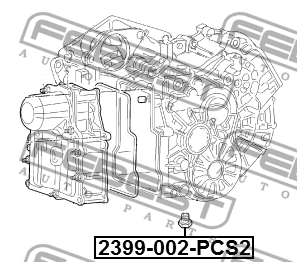 Пробка сливная масляного картера SKODA OCTAVIA 1997-2013 (компл-2шт) 2399-002-PC 2399-002-PCS2 FEBEST