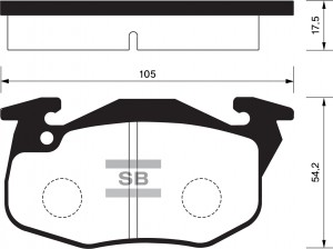 Колодки тормозные дисковые Peugeot 205 87-98/405 87-96,Renault Clio 91-98 SP2003 SP2003 SANGSIN