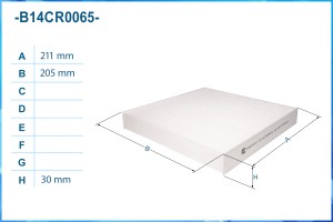 Фильтр салонный пылевой B14CR0065 B14CR0065 CWORKS