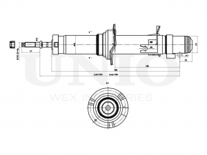 Амортизатор газовый передней подвески правый SAB-10273 UNIO