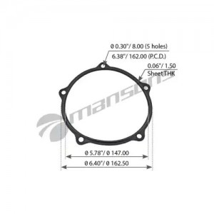 Прокладка ROR крышки ступицы колеса переднего (крепление винтами 5шт.) MANSONS GR203 MANSONS