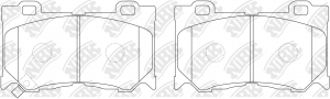 Колодки тормозные дисковые INFINITI FX35/37/50 08-/GS35/37/25 06-  PN0389 PN0389 NIBK