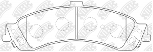 Колодки тормозные CHEVROLET Tahoe задние (4шт.) NIBK PN0056 NIBK