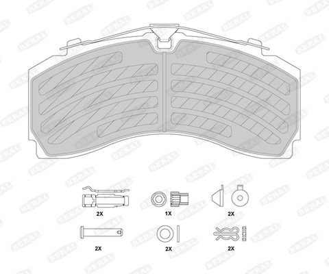 Комплект дисковых колодок BCV29246TK BERAL
