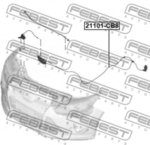 Тросик капота FORD FOCUS CB8 2011­2015 21101-CB8 21101-CB8 FEBEST