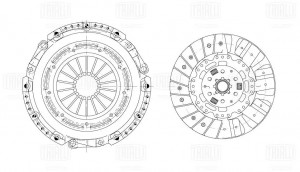 Сцепление в сборе Chevrolet Captiva (11-) 2.4i (дв. LE5, 167 л.с.) (без муфты) ( FR 0509 TRIALLI
