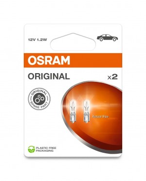 Лампа накаливания W1,2W 12V 1,2W W2x4,6d (к-кт 2шт) 2721-2BL 27212BL OSRAM