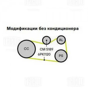 Ролик привод. ремня VW Transporter T5 (03-) 1.9TDi (с натяж. мех.) (CM 5189) CM 5189 TRIALLI