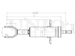 Амортизатор газовый передней подвески SAB-10522 UNIO
