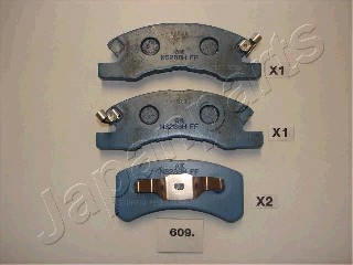 Колодки тормозные DAIHATSU Copen (06-) передние (4шт.) JAPANPARTS PA-609AF JAPAN PARTS GROUP