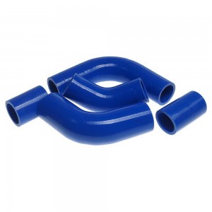 Патрубок УАЗ-452/469 дв.УМЗ-4215 (100 л.с)радиатора комплект 5шт. синий силикон  13017040 MEGA POWER