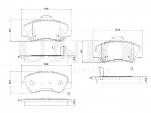 Колодки тормозные диск. передние BRP-20272 UNIO