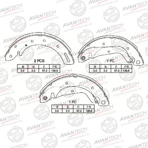 Колодки тормозные барабанные AVANTECH AVS0210 AVANTECH
