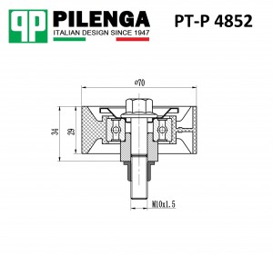 Ролик натяжителя ремня приводного DUCATO, DAILY PT-P4852 PTP4852 PILENGA