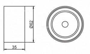 Ролик ГРМ натяжной Chrysler 300C/M, Cirrus I-II, Neon I-II, Pacifica, Sebring, S GT90010 GMB