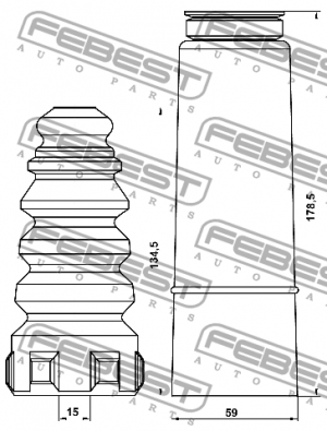 Комплект пылезащитный задний VOLKSWAGEN PASSAT 2011-2019 SKSHB-YETR-KIT SKSHB-YETR-KIT FEBEST