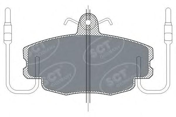 Колодки тормозные дисковые передние SP189 SCT