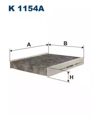 Фильтр воздушный салона FORD C-Max,Mondeo 4,S-Max VOLVO C30,S40 угольный FILTRON K1154A FILTRON