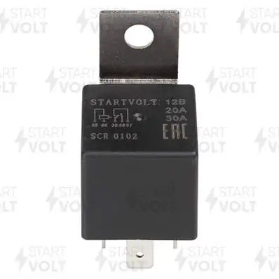 Реле автомобильное 5 конт. 12V 20,30A (с кронштейном) SCR0102 SCR 0102 START VOLT