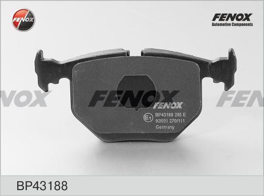 Колодки тормозные дисковые BMW 3(E46), 5(E39), 7(E38) X3 (E83,E83N), X5(E53) -05 BP43188 FENOX