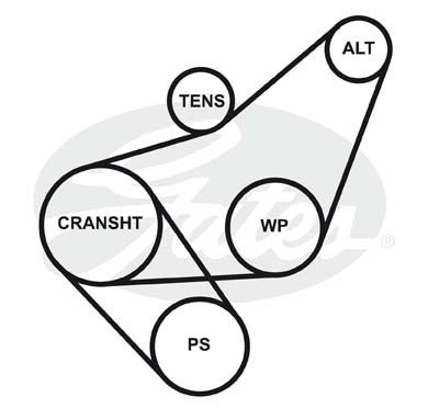 Ремень приводной клиновой 10х975 GATES 6219-MC GATES
