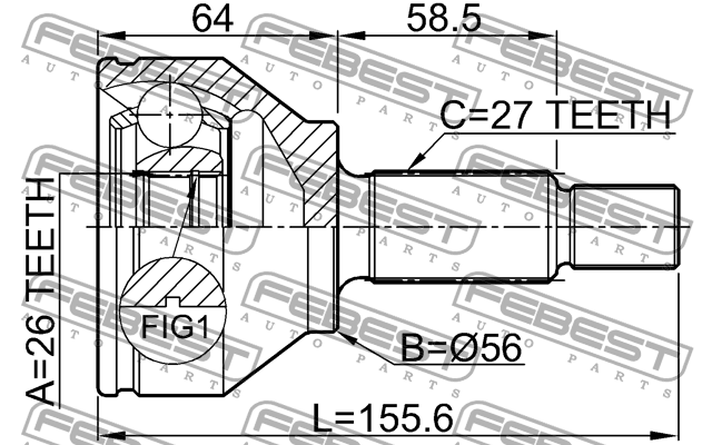 ШРУС наружный к-кт!\ Ford Mondeo 2.0Di 16V/TDCi/2.5 V6 24V 00> 2110-CAK FEBEST