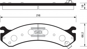 Колодки тормозные дисковые Cadillac DTS, Chevrolet Silverado, Hummer H2 4.6-6.0  SP1309 SANGSIN