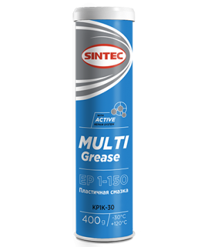Смазка литиевая многоцелевая MULTI GREASE EP 1-150 400г картридж (синяя) SINTEC 80510 SINTEC