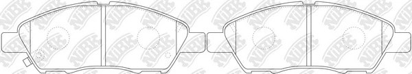 Колодки тормозные NISSAN Bluebird Sylphy (06-) дисковые передние (4шт.) NIBK PN0397 NIBK