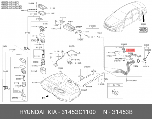 Воздушный фильтр топливного бака 31453C1100 HYUNDAI KIA