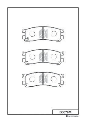 Колодки тормозные дисковые задн. Mazda MPV 2.0i-3.0i D3079M D3079M MK KASHIYAMA