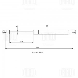 Упор газовый (амортизатор) Skoda Octavia A5 (04-) лифтбек, без спойлера (крышки  GS1821 TRIALLI