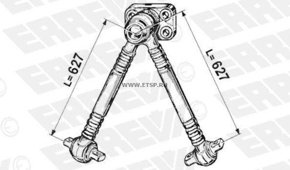 тяга реактивная! V-образная L627мм\ MAN 712870 ERREVI
