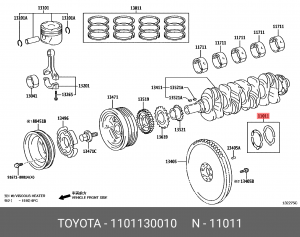 Полукольца упорные 11011-30010 11011-30010 TOYOTA
