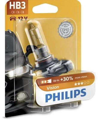 Лампа 12V HB3 65W P20d +30% блистер (1шт.) Premium PHILIPS 9005PRB1 PHILIPS