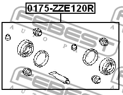 Ремкомплект задн суппорта TOYOTA COROLLA E12 0175-ZZE120R 0175-ZZE120R FEBEST