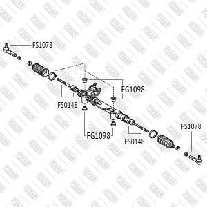 тяга рулевая!\ Toyota Land Cruiser Prado 120 02> FS0148 FIXAR