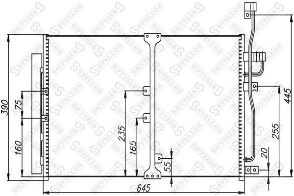 радиатор кондиционера!\ Chevrolet Captiva 2.0D, Opel Antara 2.0CDTi 06> 10-45608-SX STELLOX