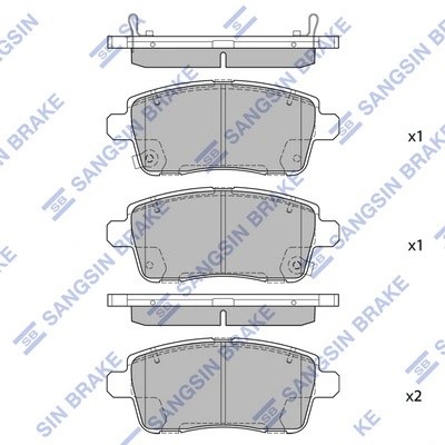 Тормозная колодка Chery TIGGO 7PRO SP2545 SP2545 SANGSIN