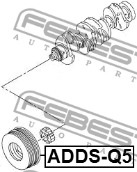 Шкив коленвала AUDI A3/A3 Sportback (8P) 2003-2013 ADDS-Q5 ADDS-Q5 FEBEST