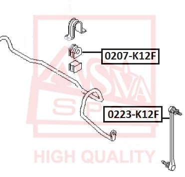 ТЯГА СТАБИЛИЗАТОРА ПЕРЕДНЯЯ NISSAN/INFINITI 0223K12F 0223-K12F ASVA